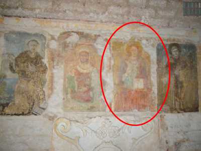 ...e il Cristo in trono nella chiesa del Salvatore a Loseto